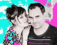 a man and woman posing for a picture